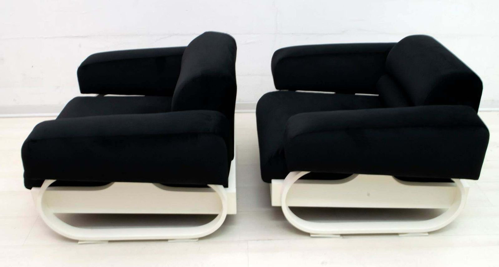 Pair Of Mid Century Modern Italian Velvet Armchairs, 1960s photo for sale