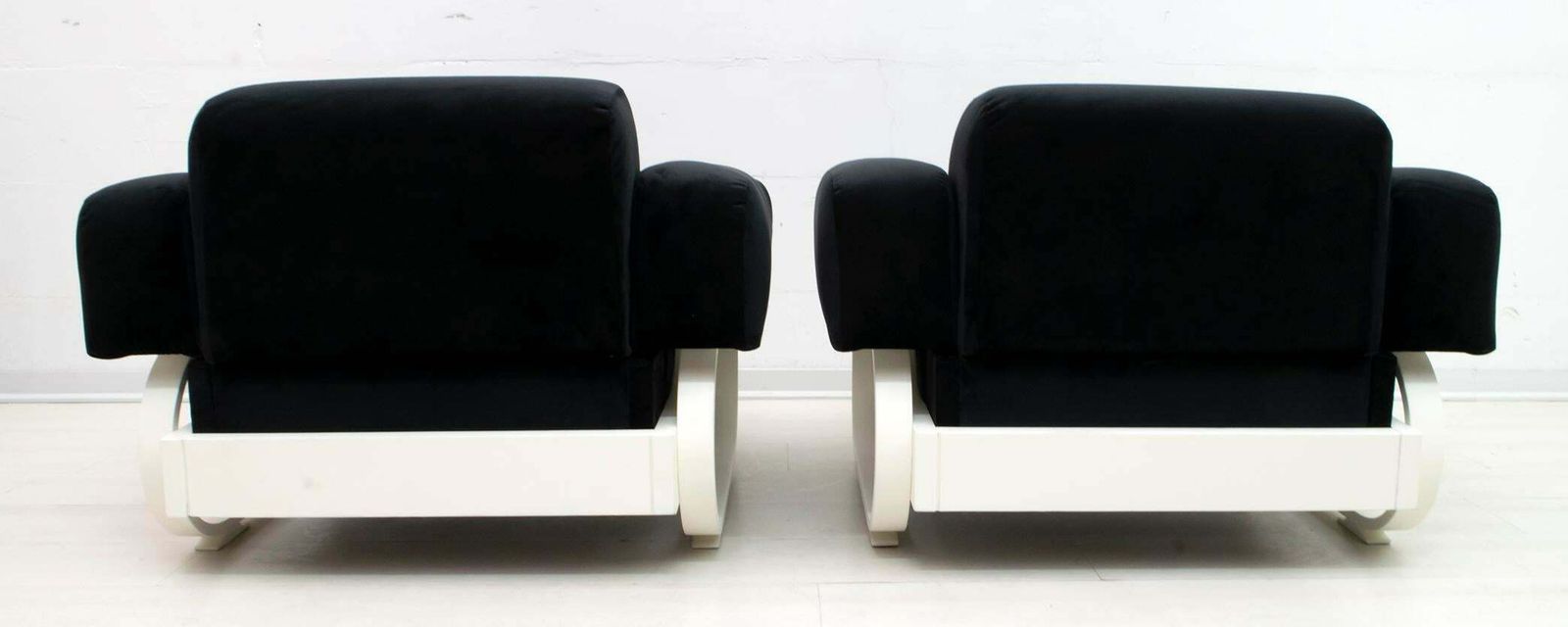 photo buy Pair Of Mid Century Modern Italian Velvet Armchairs, 1960s