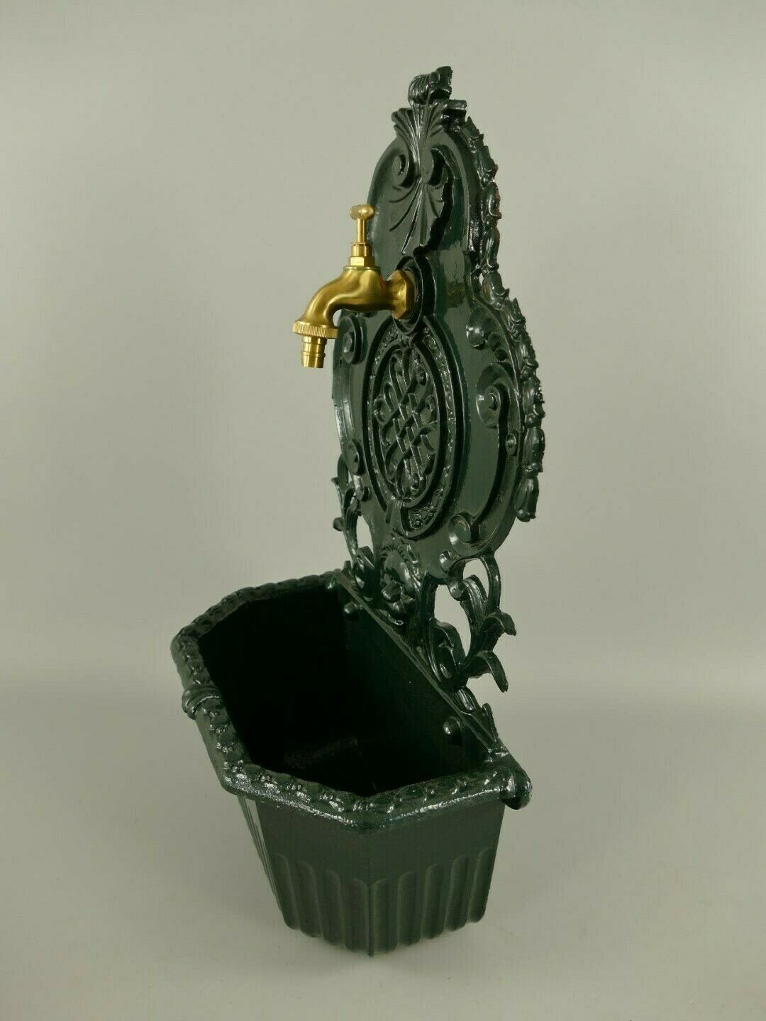 Antique Style Wall Fountain Cast Aluminum Sink Green Height 58 Cm photo furniture