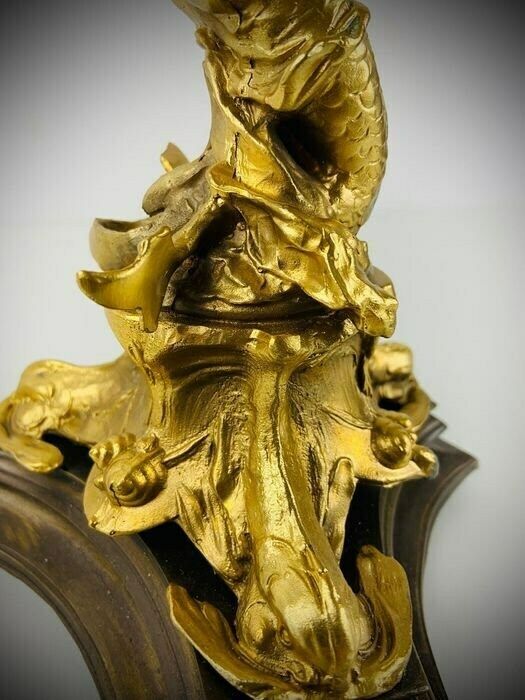French Lady Shell Comport In Gilded Bronze   Rococo Style   Bronze, Gilded   Second Half Of The 19th Century photo Art