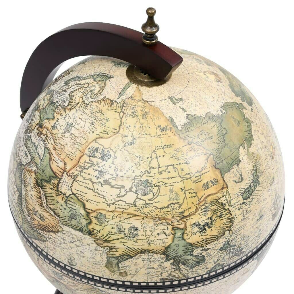 Wooden Barglobe For Drinks And Alcohols, Trolley In Shape Of Terrestrial Globe, Home Or Office Furniture photo for sale