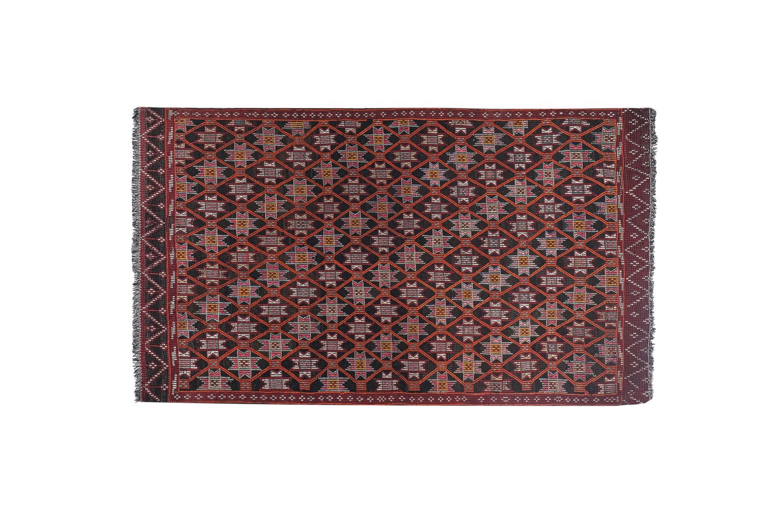 Vintage Wool Turkish Jajim Rug 5'2'' X 8'9'' photo vinterior