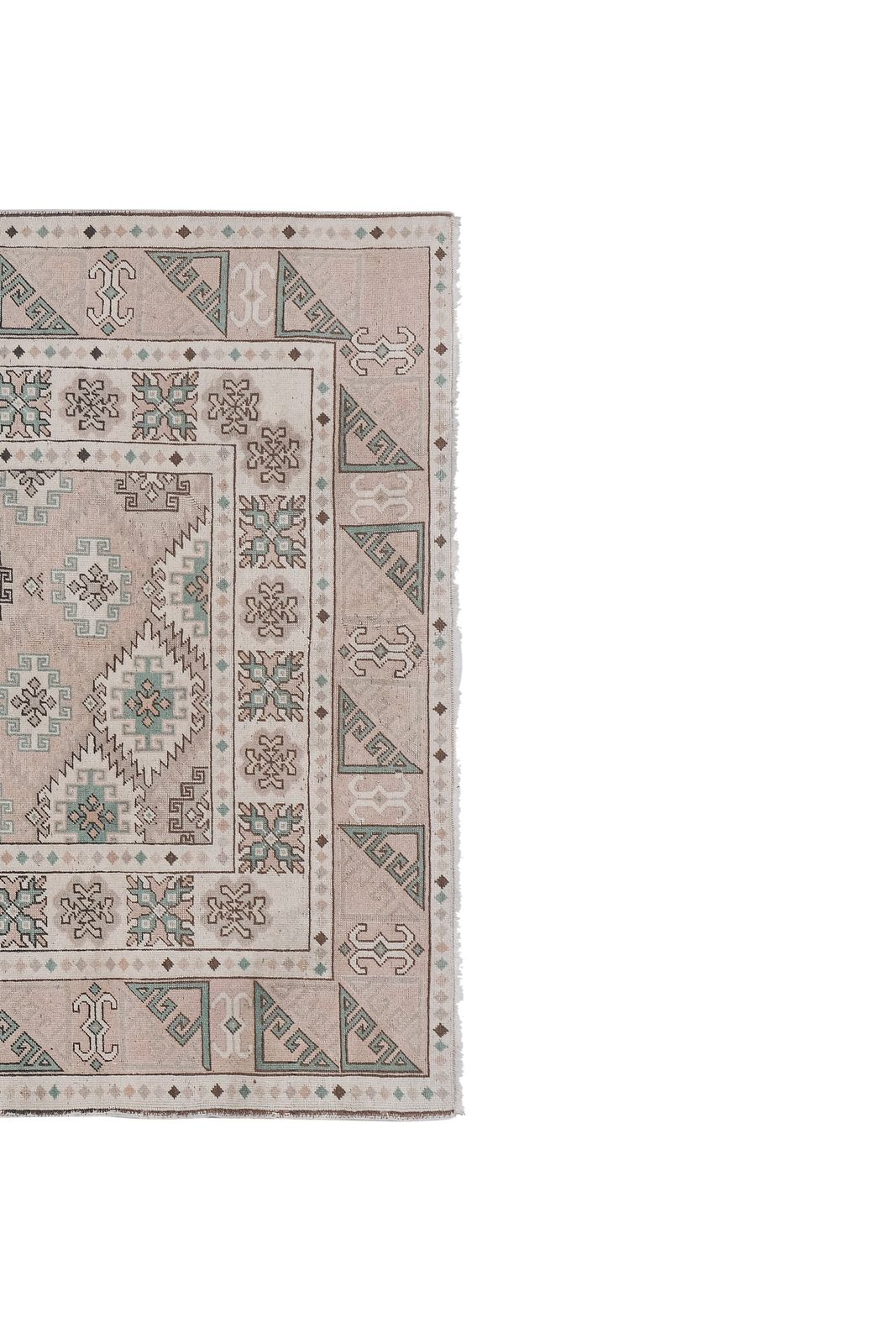 photo furniture Vintage Faded Turkish Kars Rug 6'6'' X 8'3''