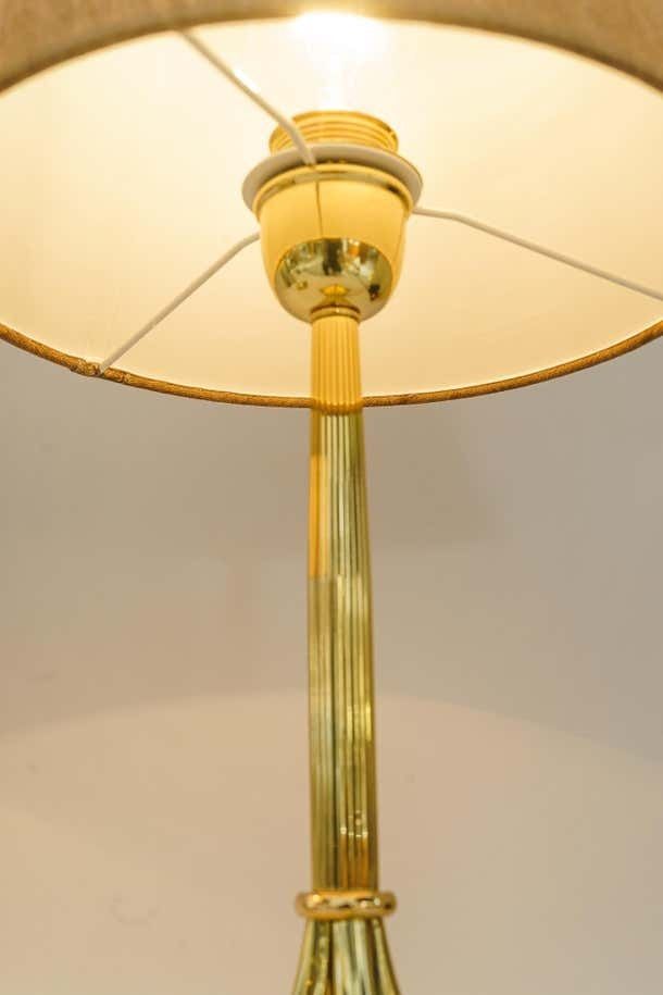 photo furniture 2 Big Art Deco Table Lamps With Fabric Shades Vienna Around 1920s