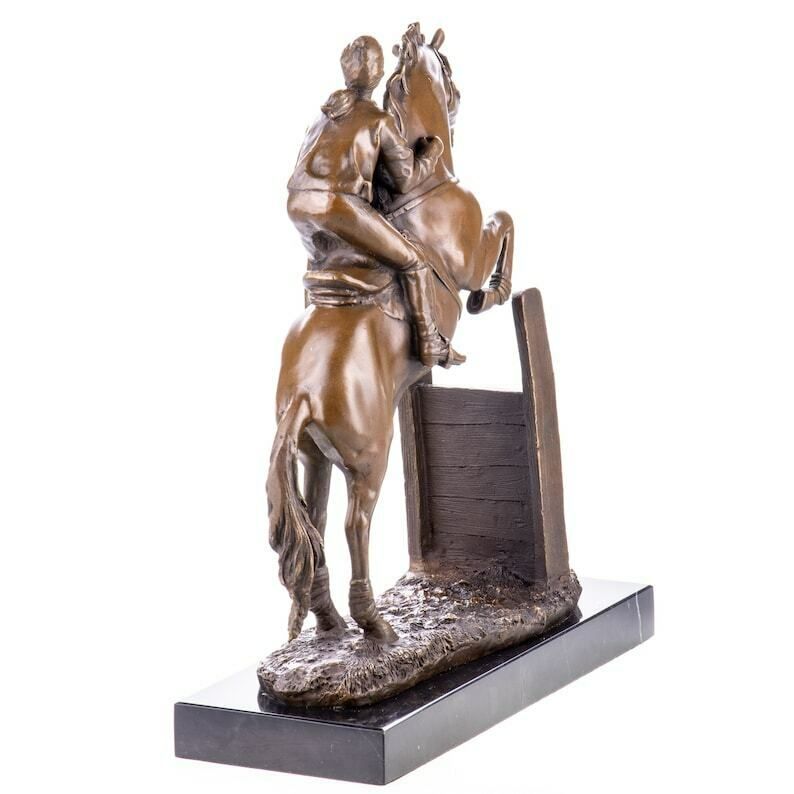 Bronze Sculpture Bronze Figure Show Jumper With Horse Gift For A Horse Lover photo furniture