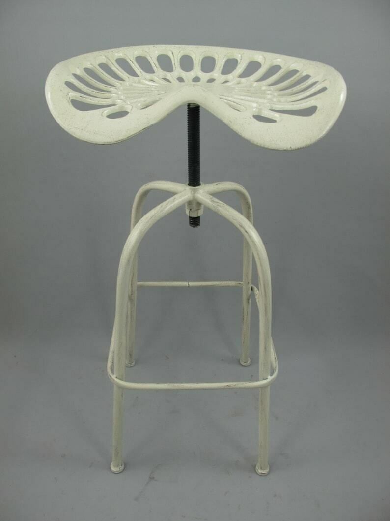 Bar Stool Iron Chair Rustic Antique Style Tractor Seat Bar Chair Kitchen Chair Stool