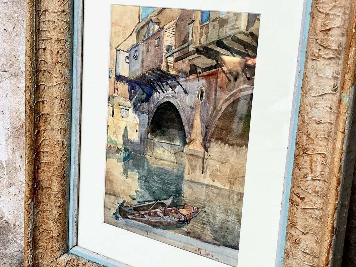 Original Bath Watercolour Painting Signed & Dated   Pulteney Bridge photo buy