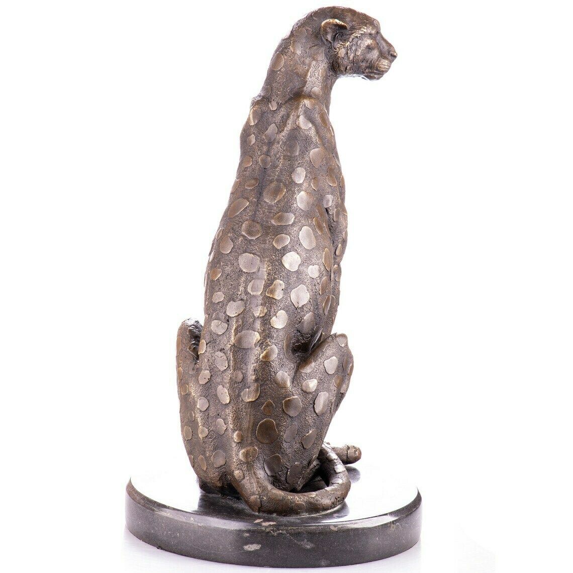 Bronze Art Deco Puma Jaguar Wildlife Cheetah Bronzeskulptur Statue Figur Hot Cast , Gift photo for sale