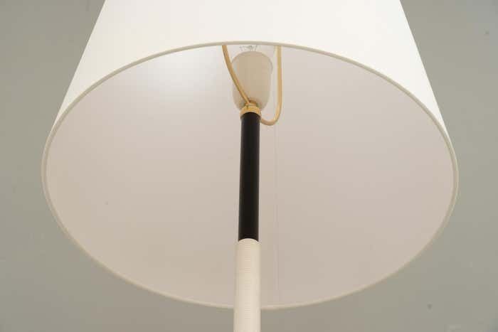 Two Kalmar Floor Lamps Around 1950s With Fabric Shades photo 3334.0