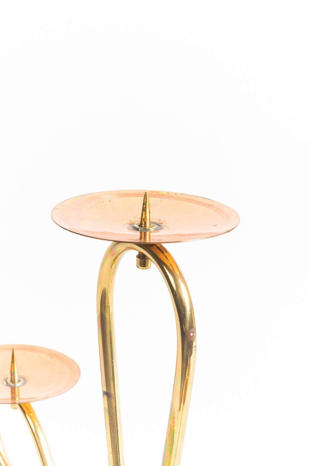 Candle Holder Vienna Brass And Copper Combination Around 1960s photo vinterior