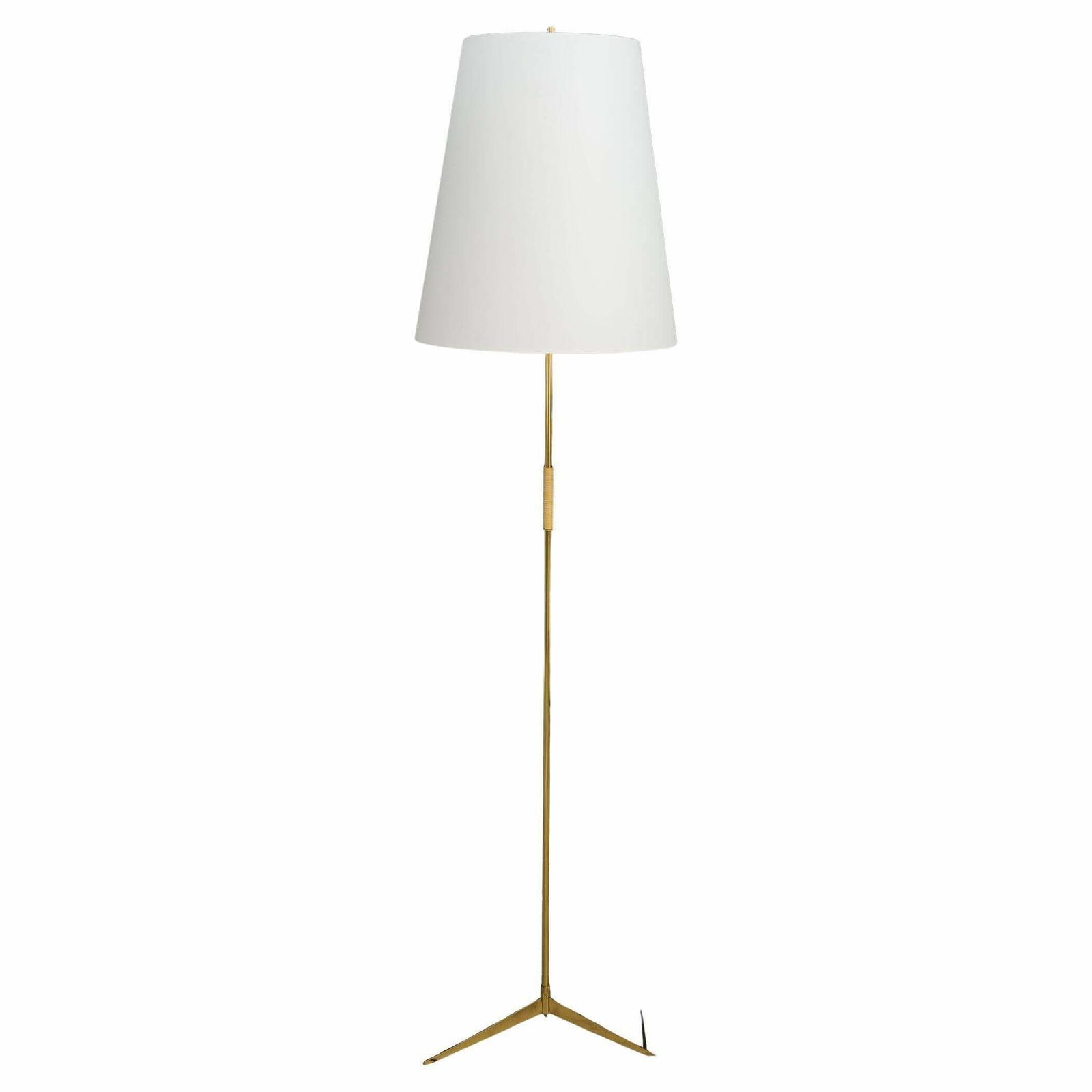 Floor Lamp With Fabric Shade Around 1950s By J.T. Kalmar