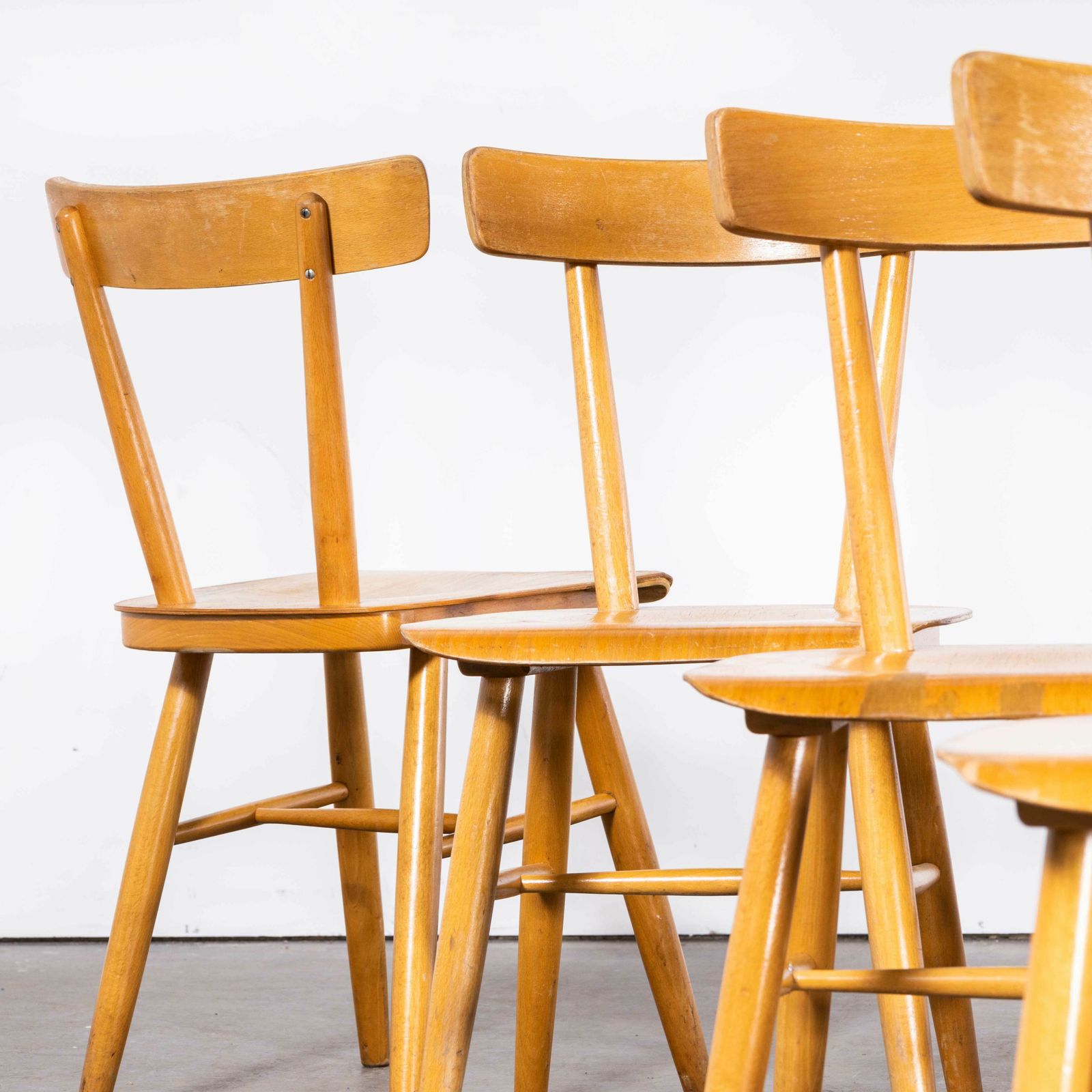 1960’s Beech Wood Dining Chair By Ton – Set Of Eight photo buy
