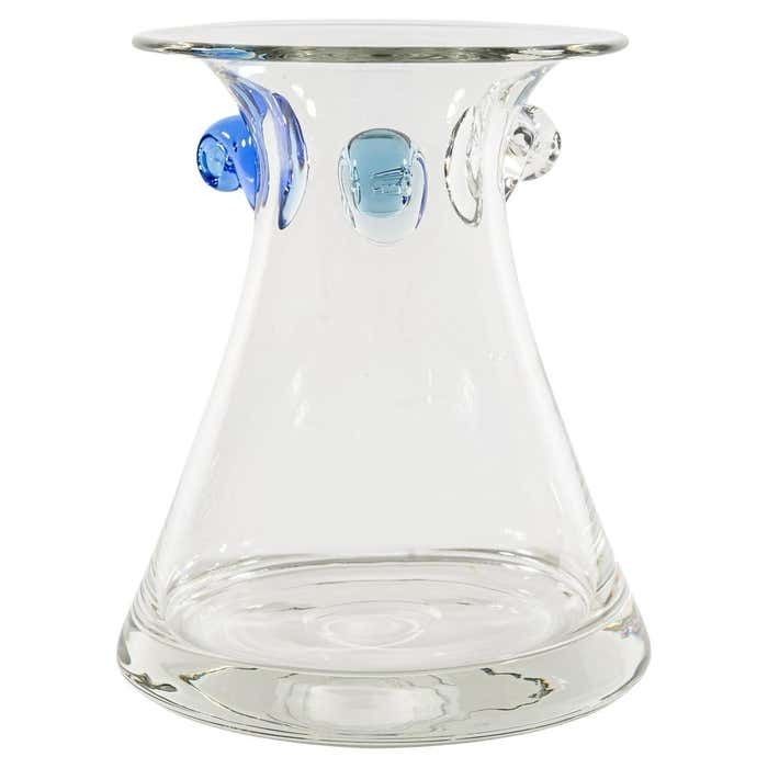 Murano Glass Vase Italian Around 1970s