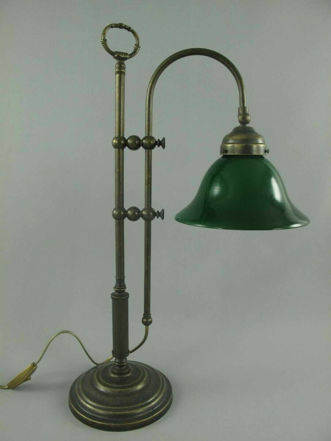 Banker Lamp, Adjustable Height, Vintage, Art Deco Lamp, Desk Lamp, For Office
