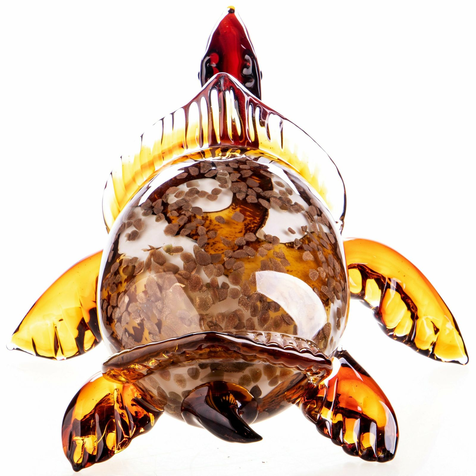 Exclusive A Bronze Glass Turtle Figurine In Murano Style Made By Hand In The Style Of Venetian Murano Glass photo for sale