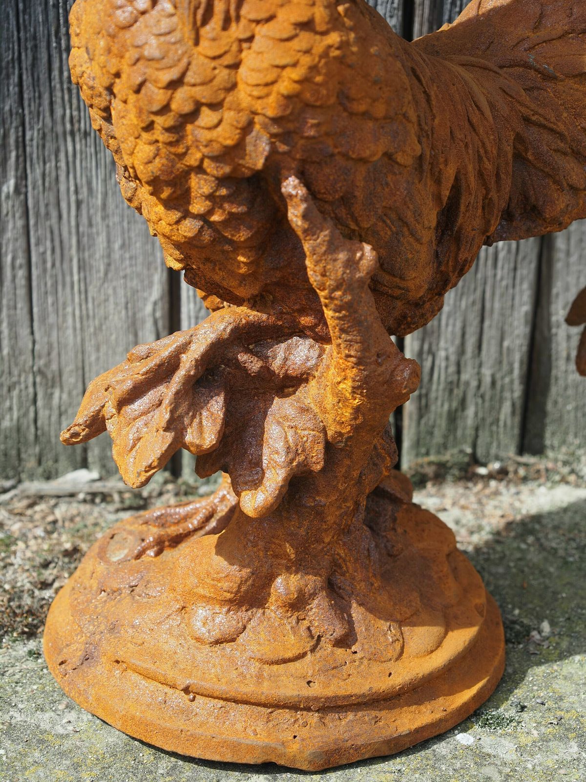 Large Cast Iron Rooster   Garden Statue   Cast Iron Garden Sculptures photo 268.0