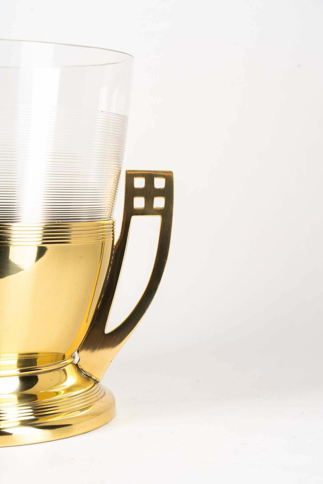 Art Deco Brass Bowl With Original Glass, Vienna, Around 1920s photo furniture