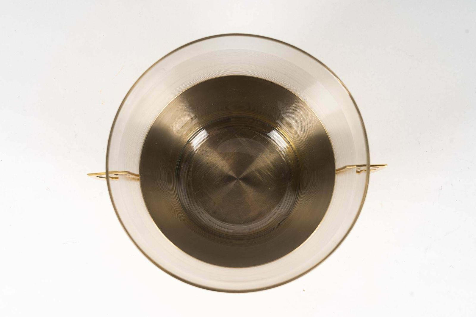 Art Deco Brass Bowl With Original Glass, Vienna, Around 1920s photo 596.0