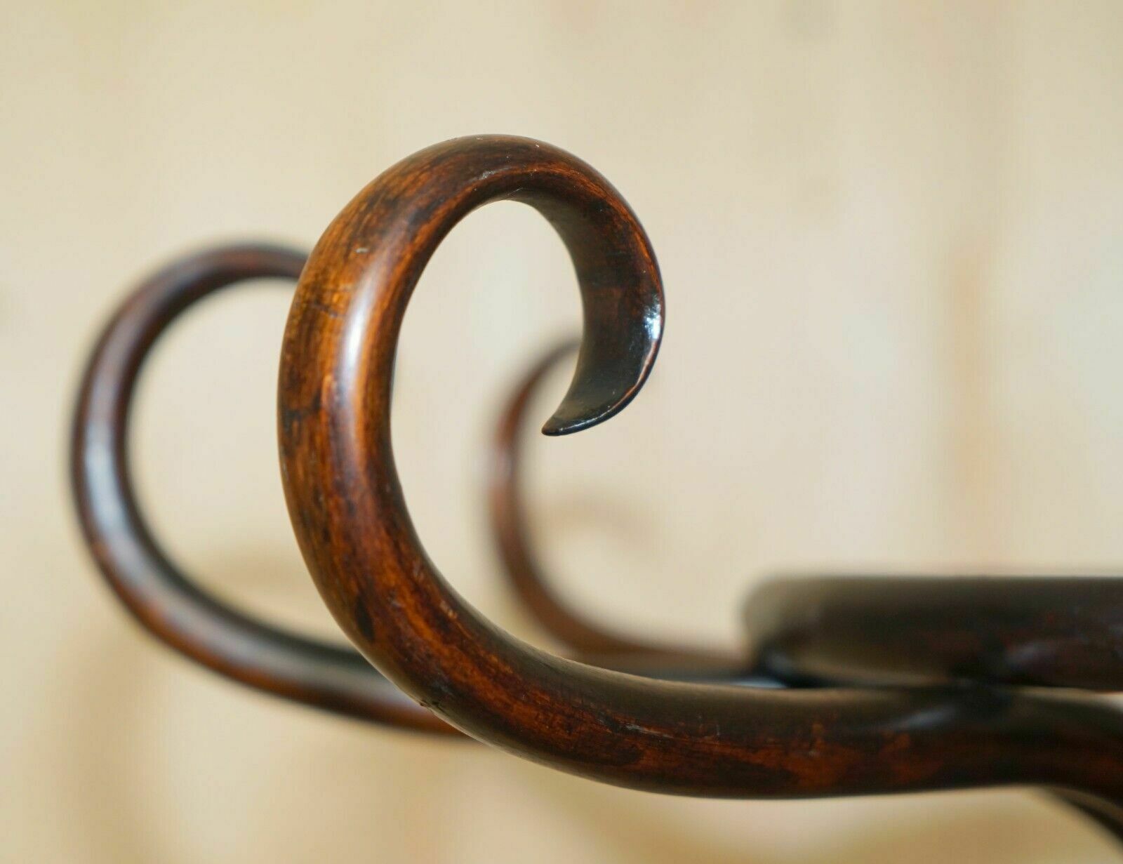 Antique Original Late Victorian Circa 1880 Thonet Bentwood Coat Rack Stand photo vinterior