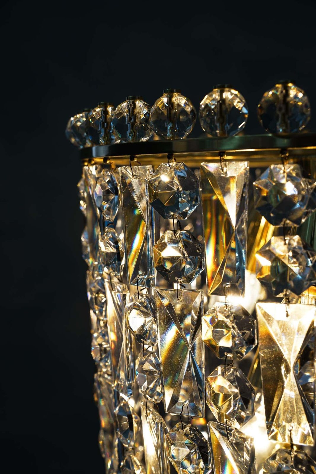 photo furniture Big Bakalowits Crystal Chandelier Vienna Around 1950s