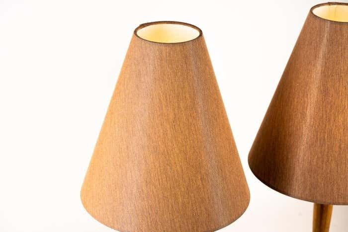 2 Rupert Nikoll Wood Table Lamps By Rupert Nikoll, Around 1950s photo buy