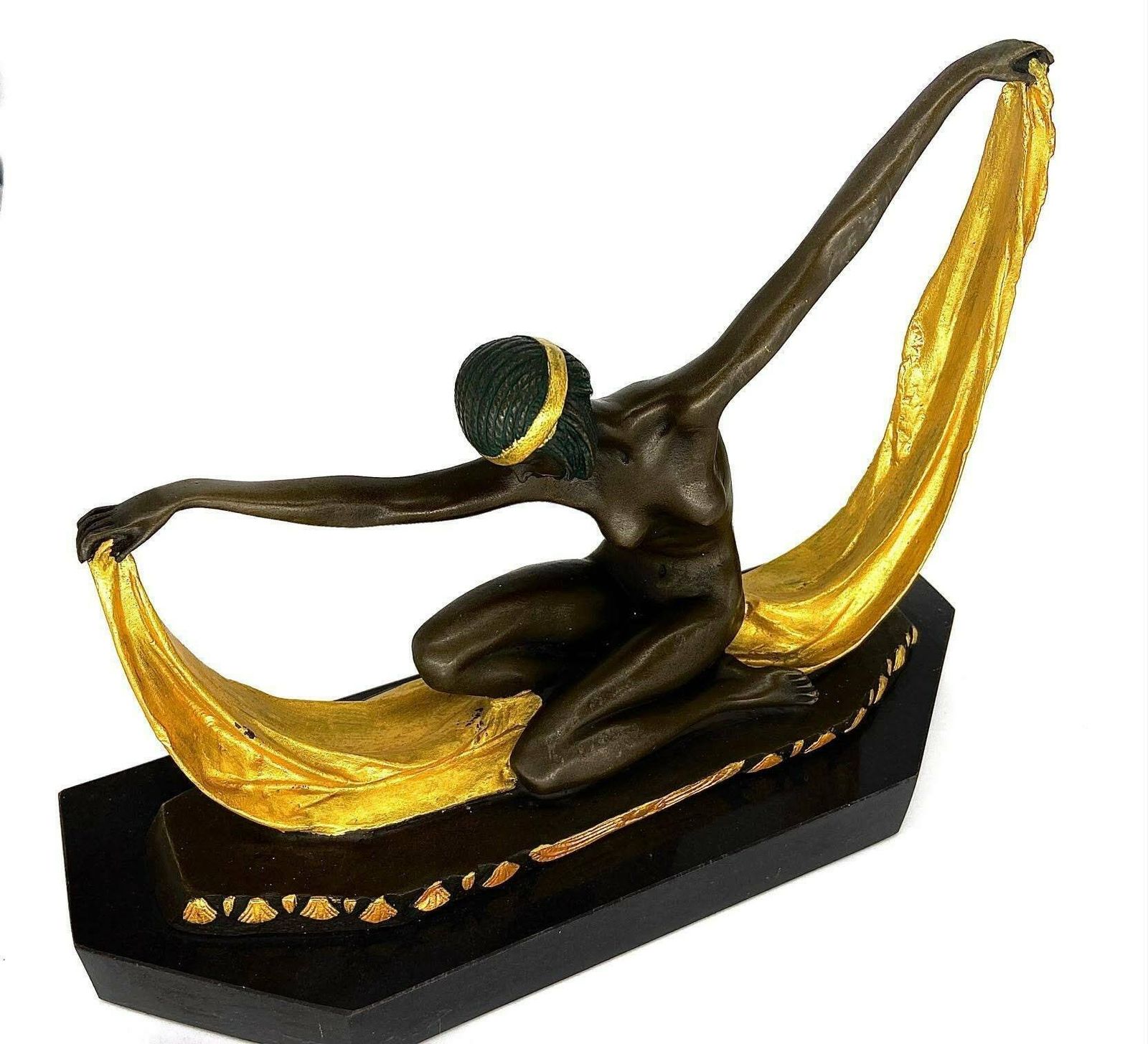 Handmade Bronze Claire J.R. Colinet   Figure Of The Egyptian Goddess, Isis