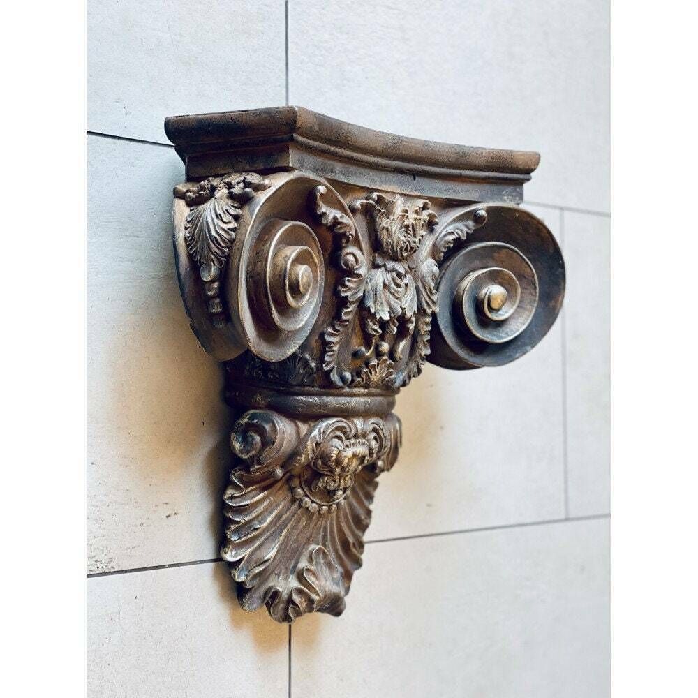 Antique Style Wall Console Cast Stone, Home Decor, Office Decor