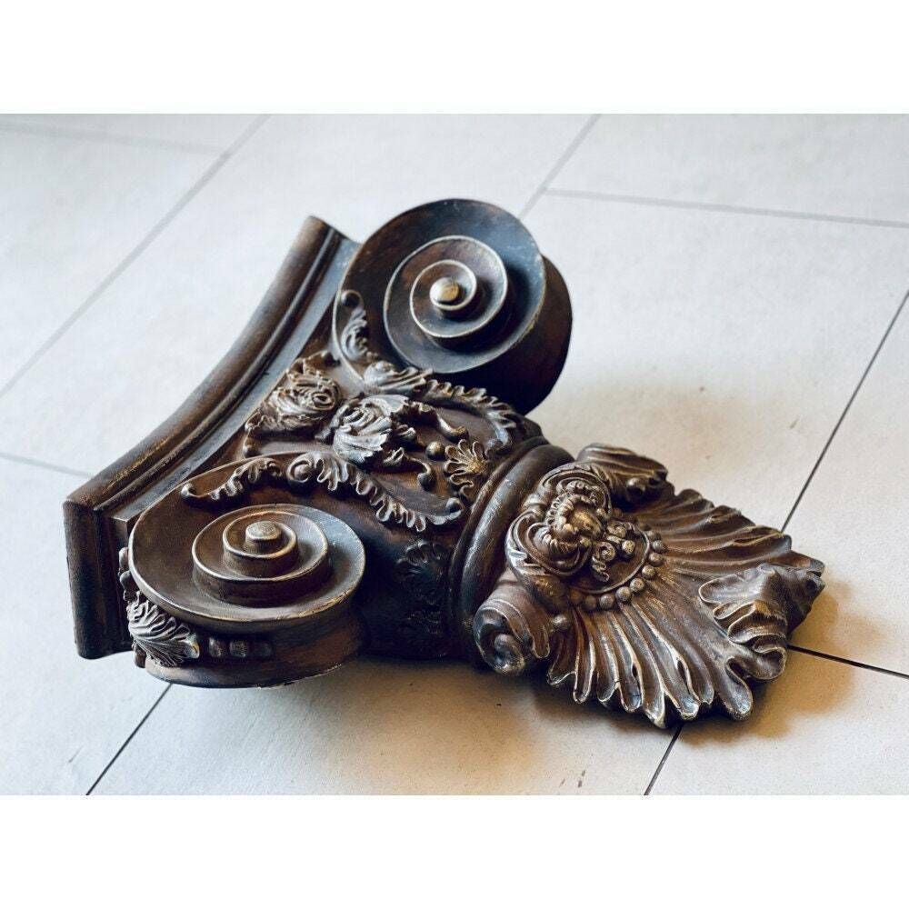 Antique Style Wall Console Cast Stone, Home Decor, Office Decor photo for sale