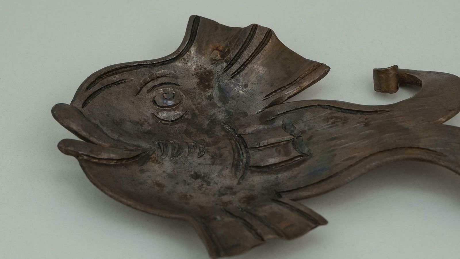 Forged Iron Ashtray In Shape Of A Fish, Vienna, Circa 1960s photo buy