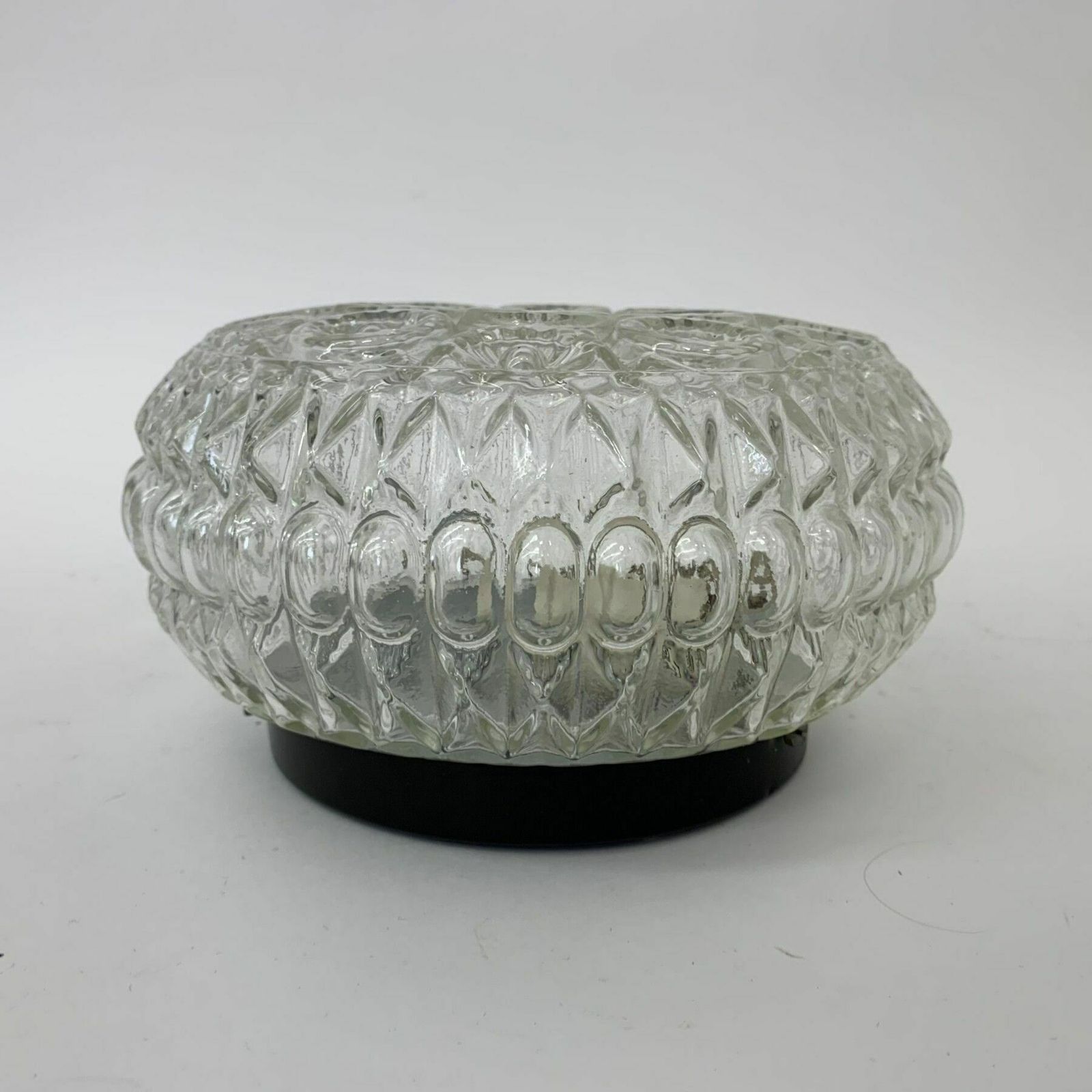 Mid Century Design Glazen Plafond  / Wandlamp, Jaren 1970 photo for sale