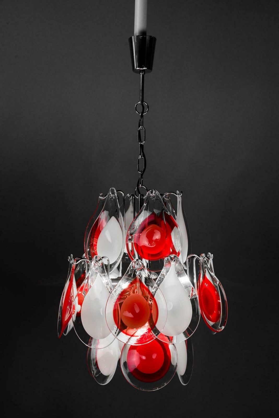 photo vintage Glass Chandelier, 2000s, Style Of Gino Vistosi