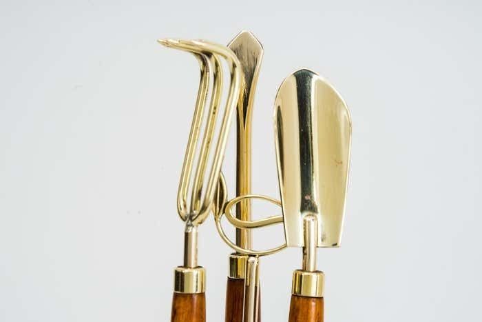 Mini Garden Tools With Wooden Handles, Set Of 4, 1970''S photo Home Decor