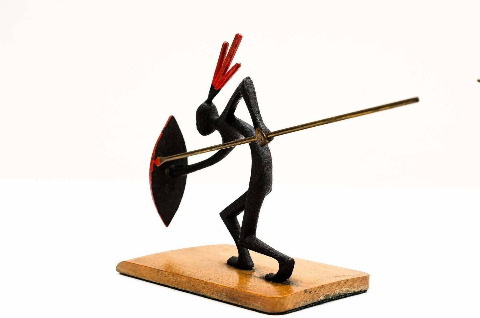 Pair Of African Bronze Bookends Warrior In The Style Of Hagenauer, Circa 1930s photo 1665.0
