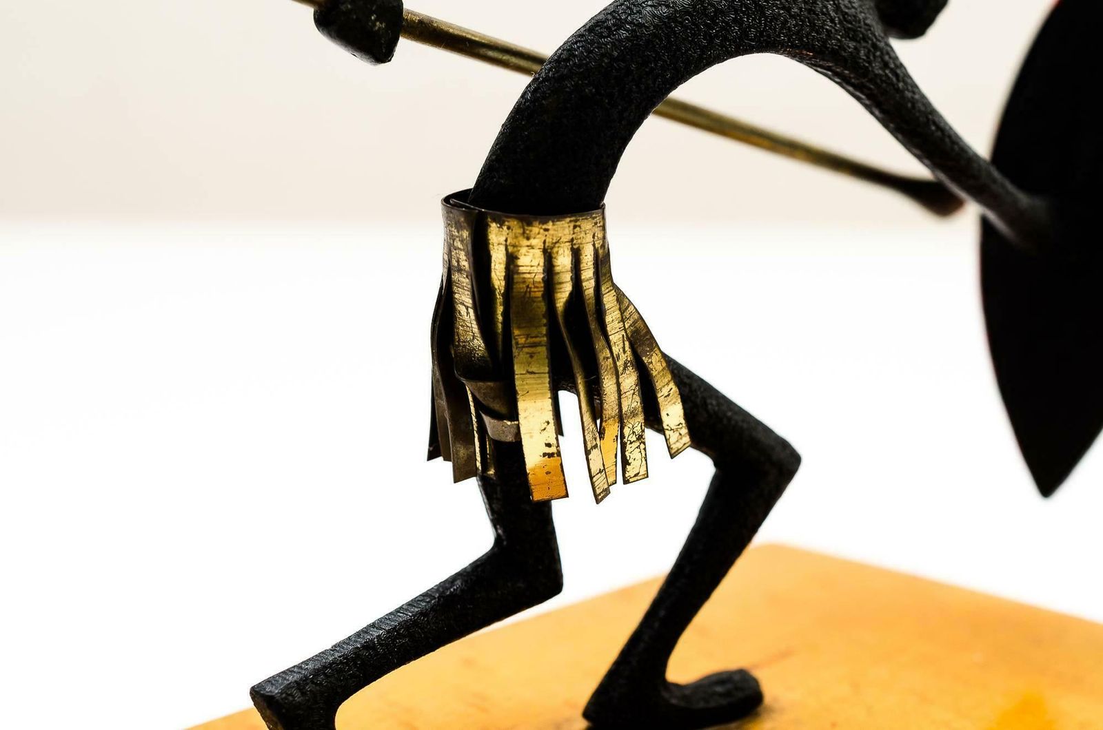 Pair Of African Bronze Bookends Warrior In The Style Of Hagenauer, Circa 1930s photo vintage