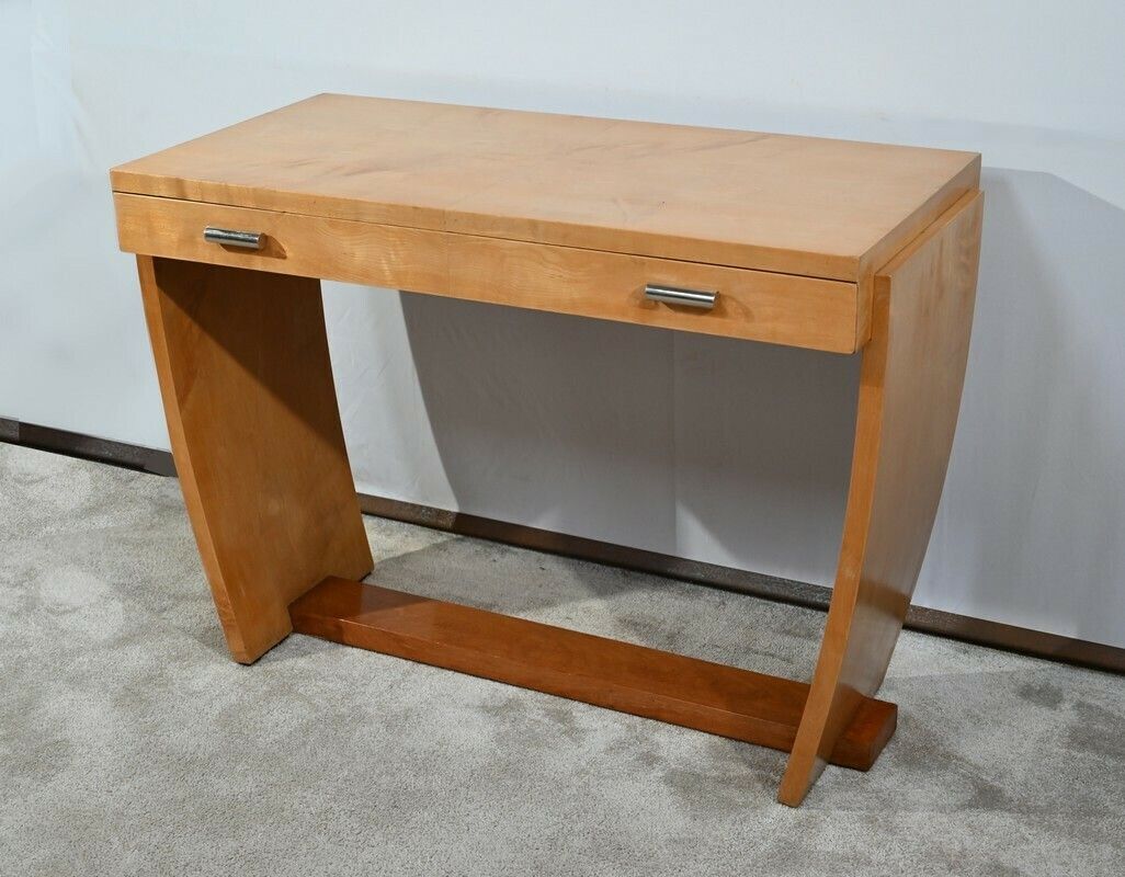 Console Or Small Desk In Sycamore Art Deco 1940 photo for sale