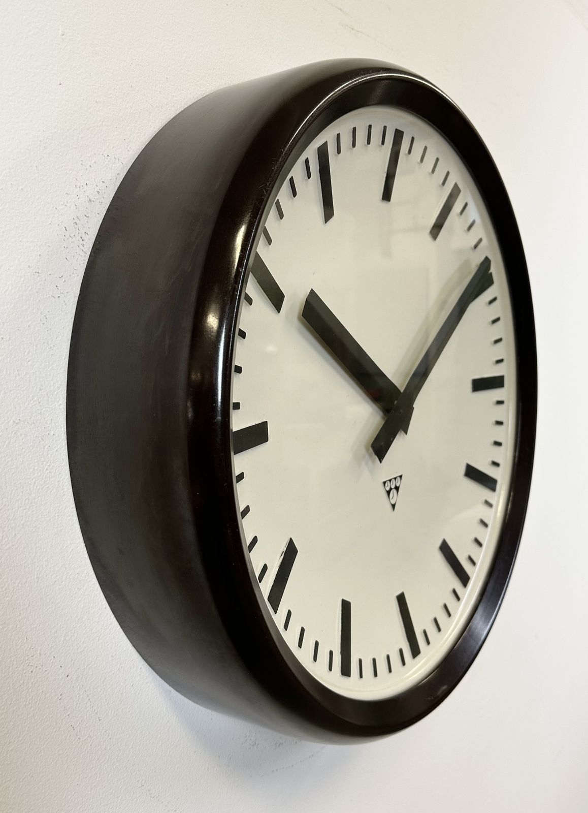 Large Industrial Bakelite Factory Wall Clock From Pragotron, 1960s photo furniture