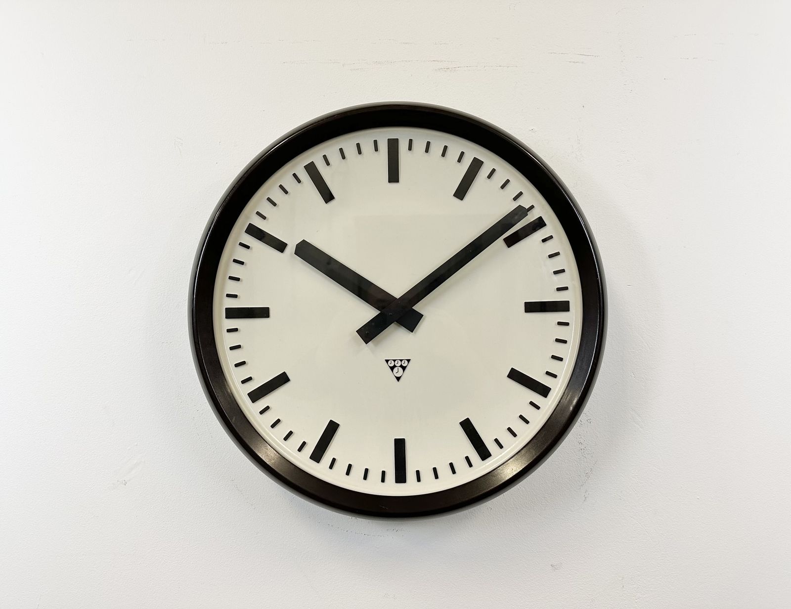 Large Industrial Bakelite Factory Wall Clock From Pragotron, 1960s photo 389.0