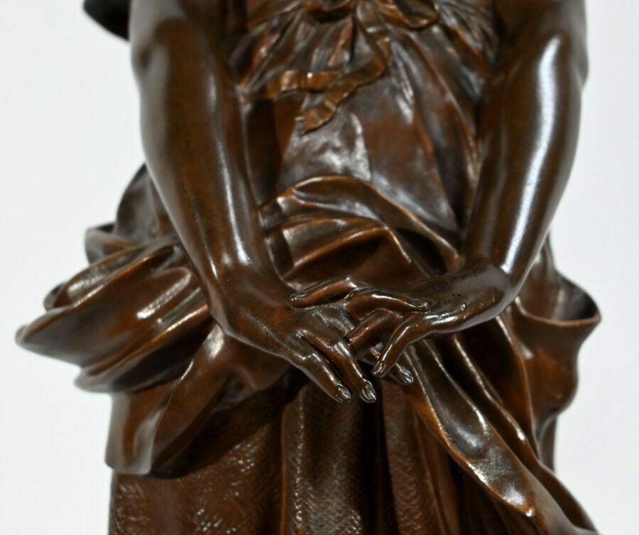 photo for sale Bronze The Young Girl With A Broken Pitcher Signed Jb.Germain  Late 19th Century