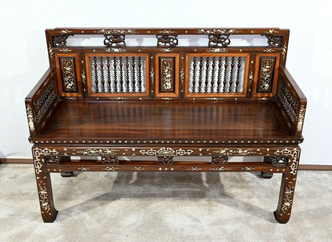 Small Indochinese Bench  Late 19th Century