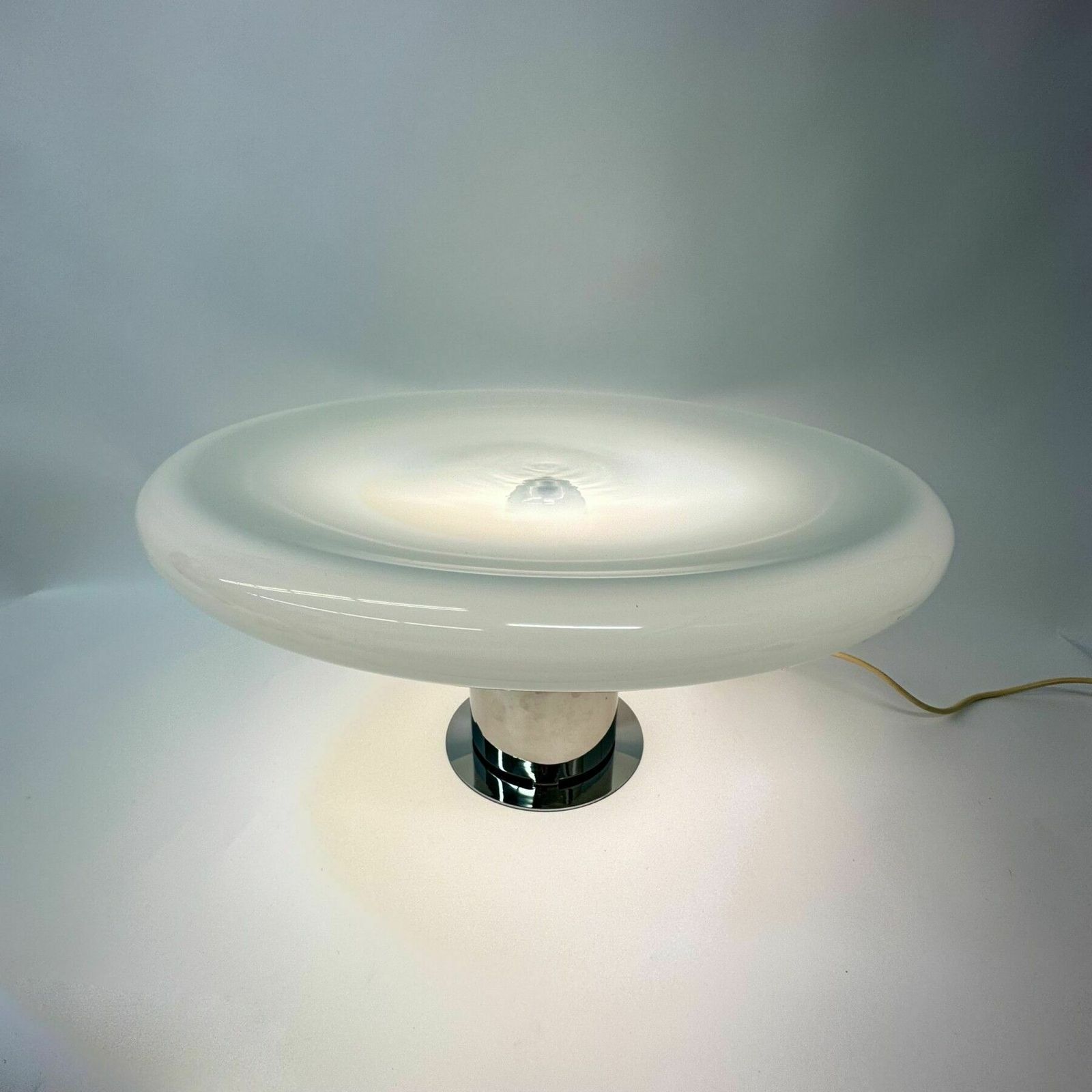 Grote Glazen Tafellamp – Ufo Space Age Italiaans Design, Jaren 1970 photo 1596.0