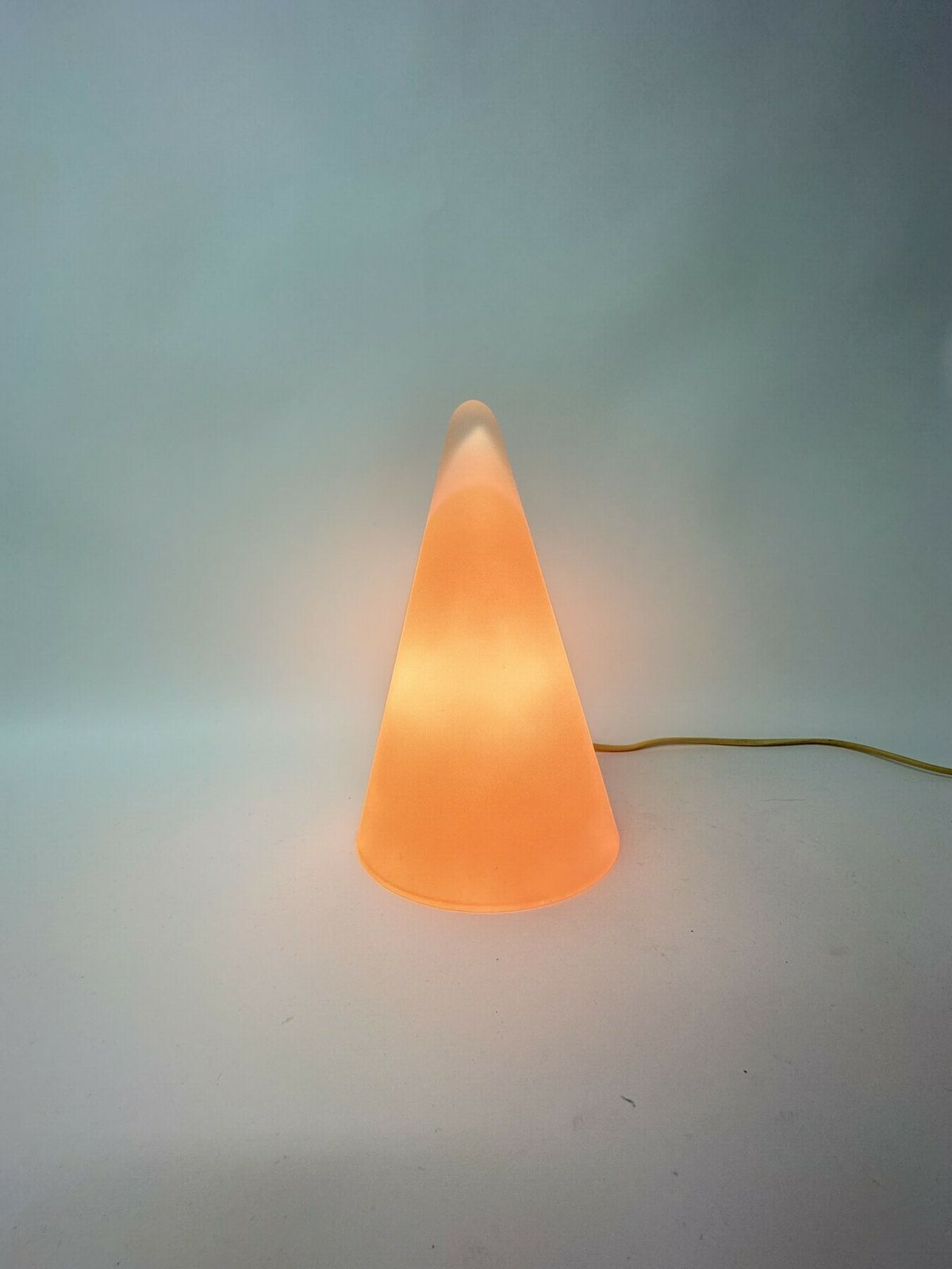 Matte Pink Glass Sce Teepee Table Lamp , 1970’s , France photo furniture