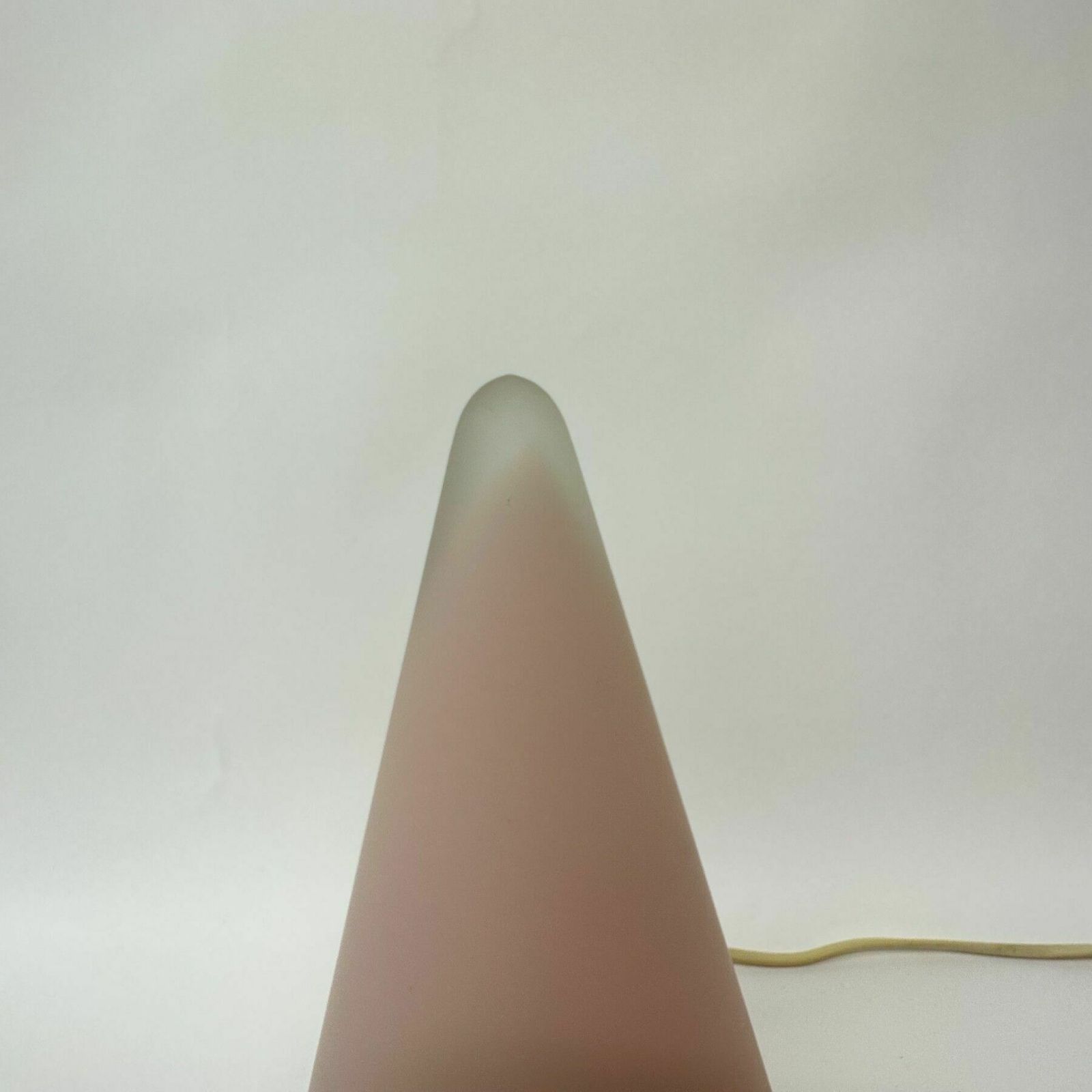 Lighting Matte Pink Glass Sce Teepee Table Lamp , 1970’s , France photo