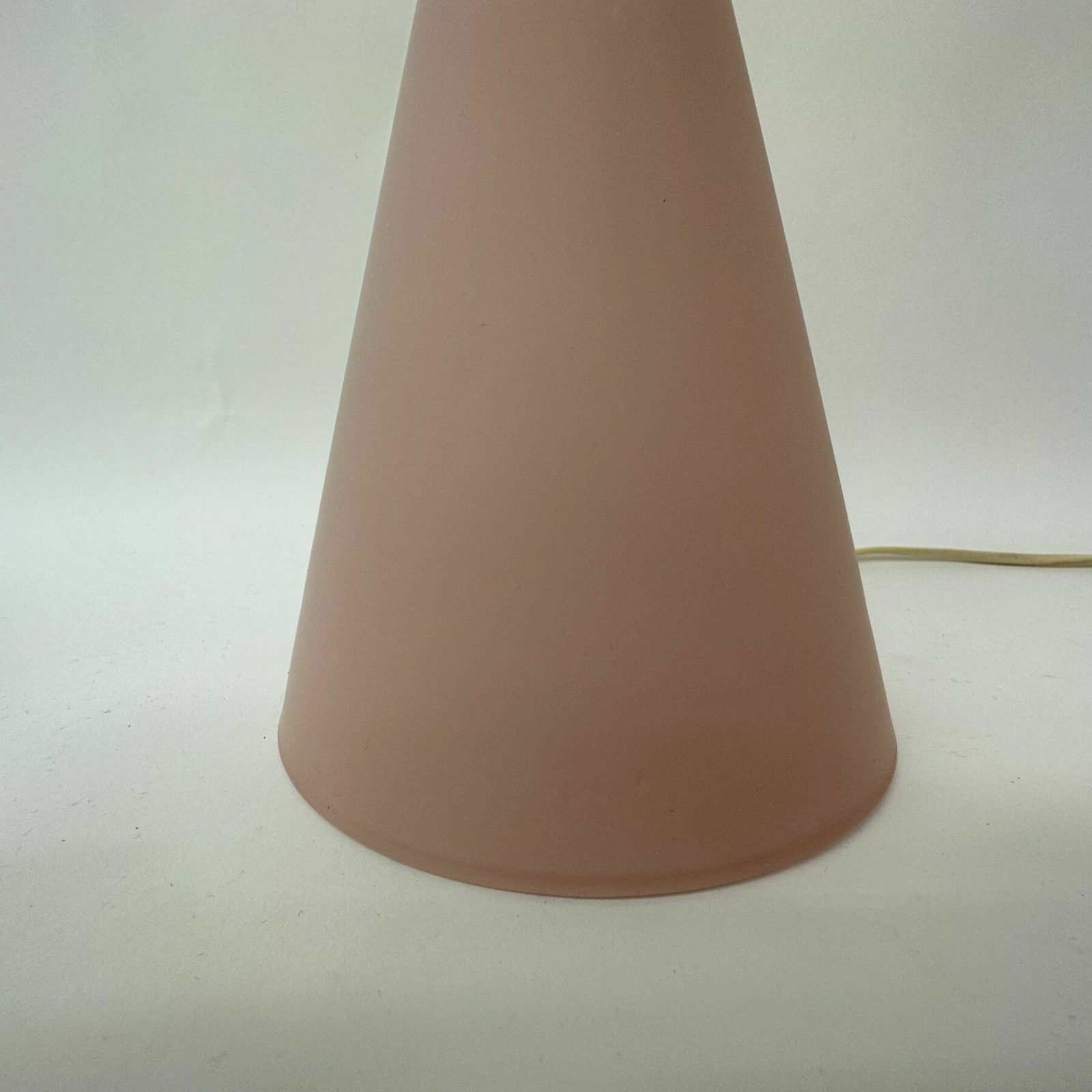 240.0 Matte Pink Glass Sce Teepee Table Lamp , 1970’s , France photo