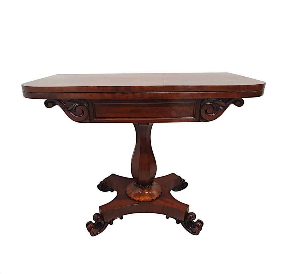 A Very Rare Pair Of 19th Century William IV Card Tables photo vinterior