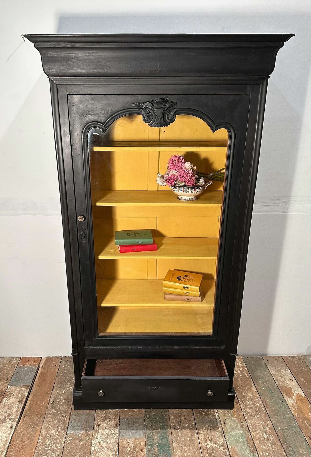 Antique Belgian Louis Phillippe Glazed Bibliothèque Overpainted In Annie Sloan C.1840 photo buy