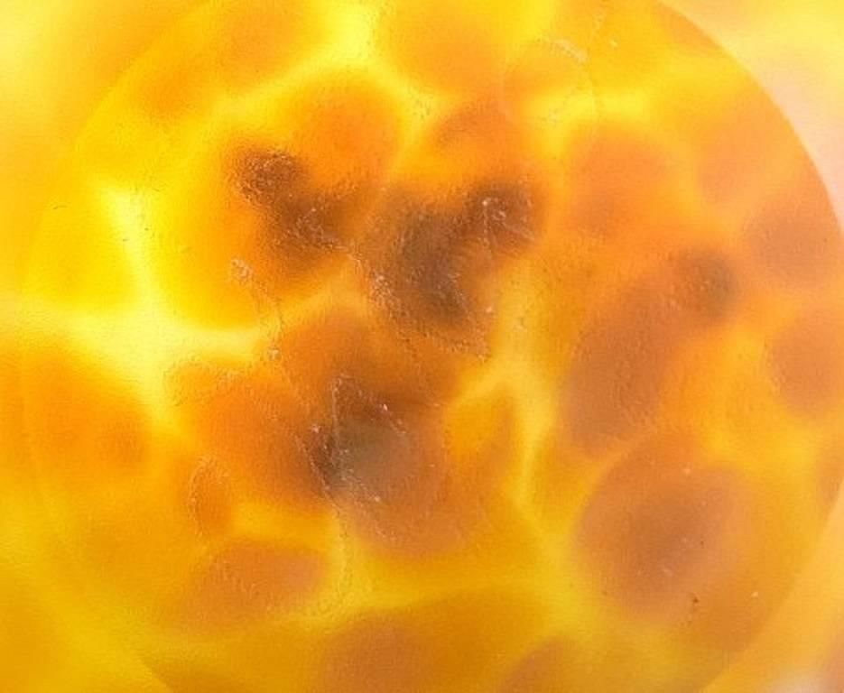 Emile Gallé Style Art Glass Vase In Yellow Shades. 20 C.  photo 238.0