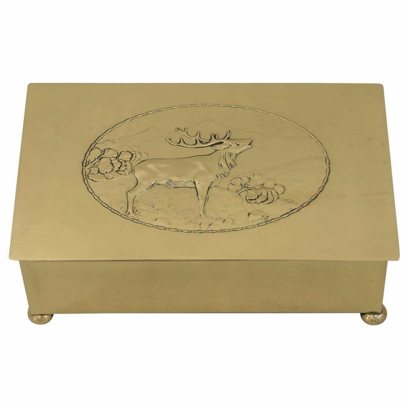 Art Deco Wmf Hunting Motiv Jewellery Box, Circa 1920s