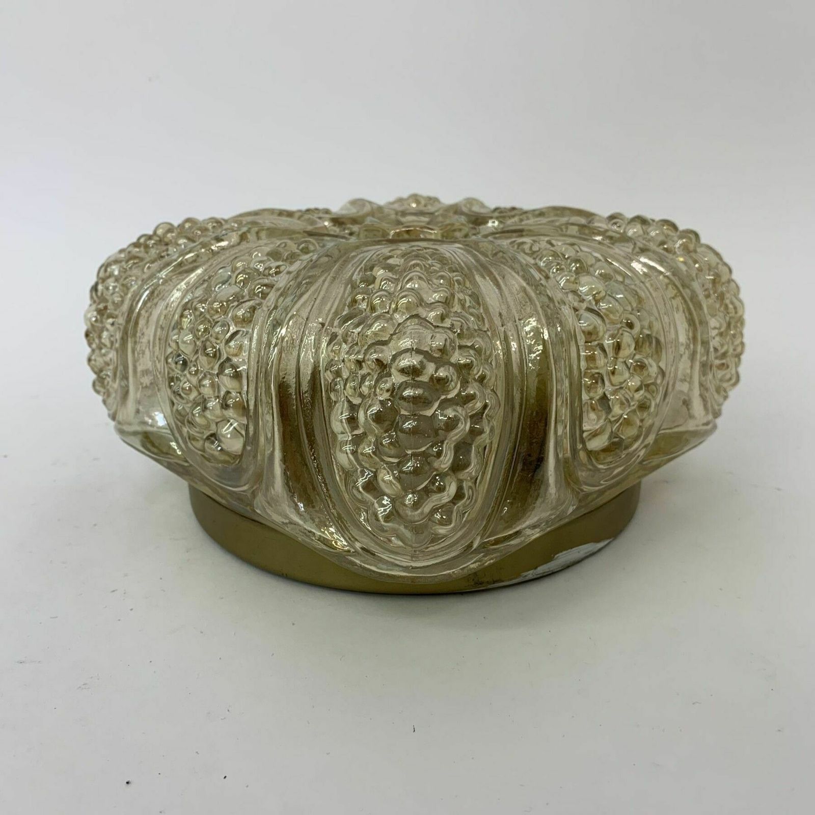 Mid Century Design Glazen Plafond  / Wandlamp, Jaren 1970 photo for sale