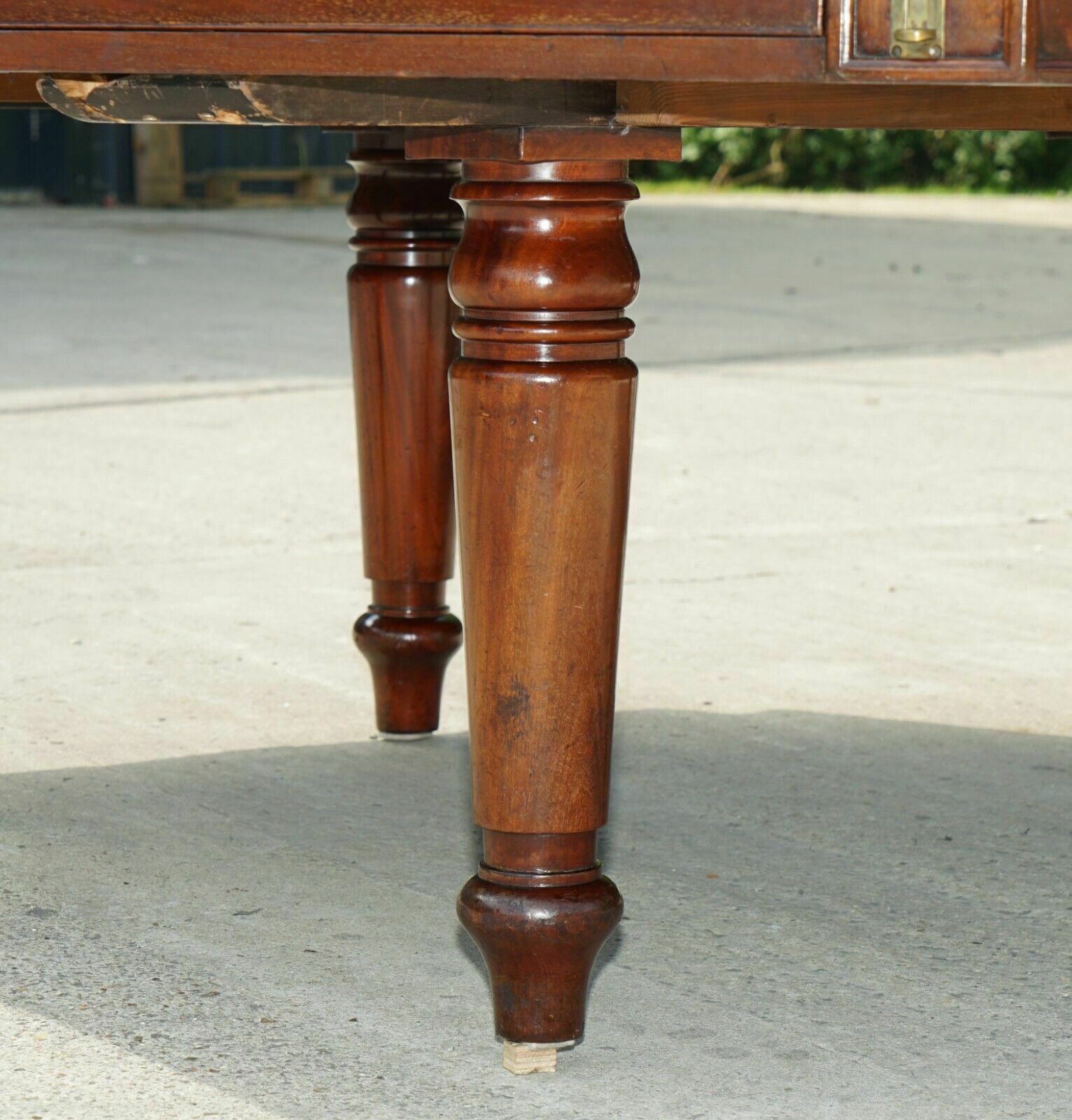 Massive Antique George III 1780 Mahogany Library Desk Table George Rex Locks photo 15000.0