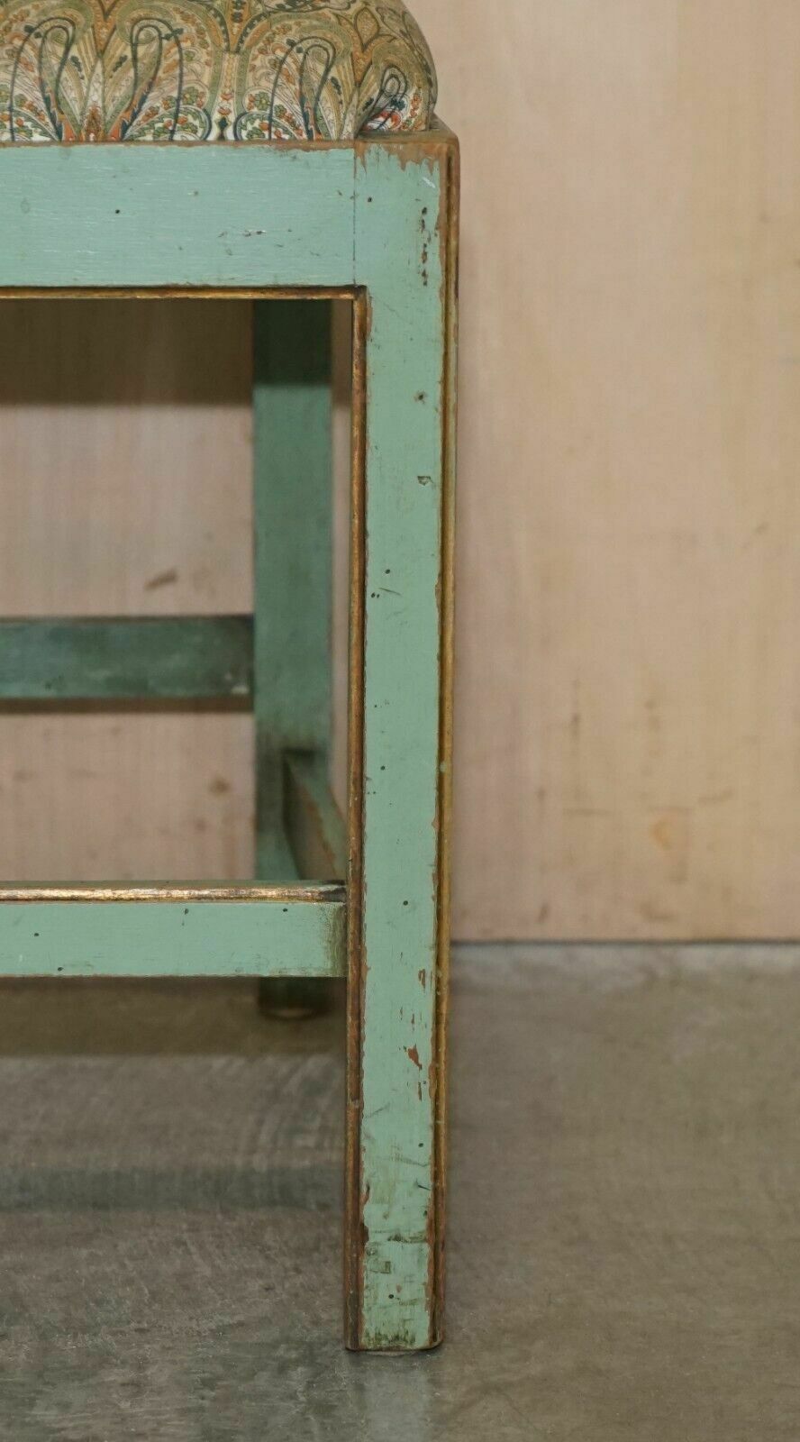 photo for sale Pair Of Antique Original Paint French Country Chairs Inc Liberty's London Fabric